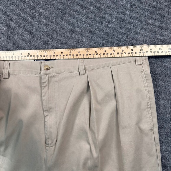 Polo Ralph Lauren Big Andrew Pants Men's 48x32 Khaki Pleated Cotton Classic - Picture 8 of 12